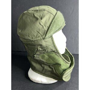 US Military OD Insulating Helmet Liner Cap Hat Cold Weather XS Vtg Sz 6.5 Head